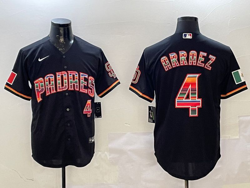 Men San Diego Padres #4 Arraez Black Fashion Game 2025 Nike MLB Jersey style 1->san diego padres->MLB Jersey